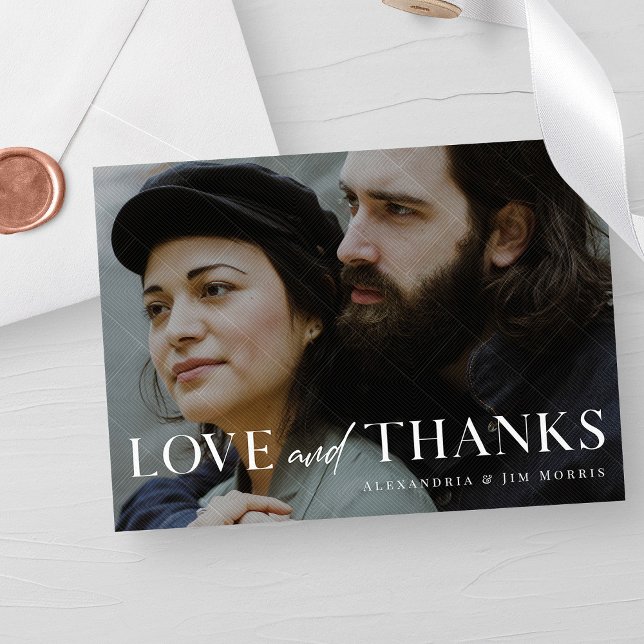 Minimalistische Hochzeit | Einfaches und elegantes Dankeskarte (Von Creator hochgeladen)