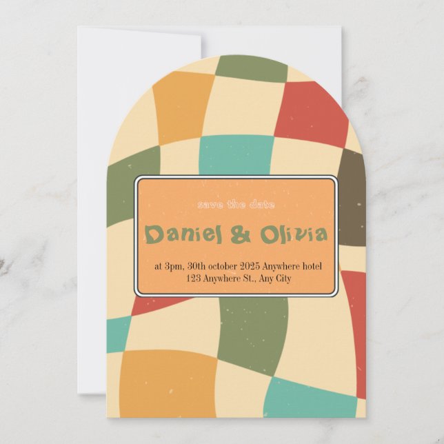 Minimalistische Hochzeit Einladung (Vorderseite)