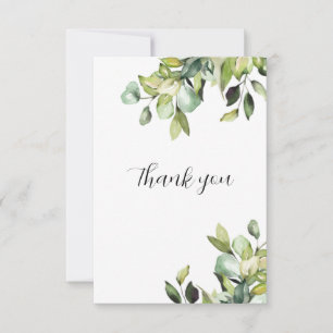 Minimalistische Hochzeit Elegante Botanicals Dankeskarte