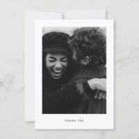 Minimalistische Hochzeit Foto Vielen Dank Postkart