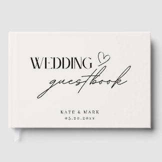 Minimalistische Hochzeit Gästebuch