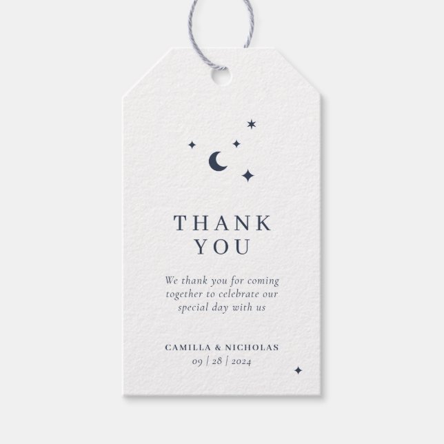 Minimalistische Hochzeit Geschenkanhänger (Vorderseite)