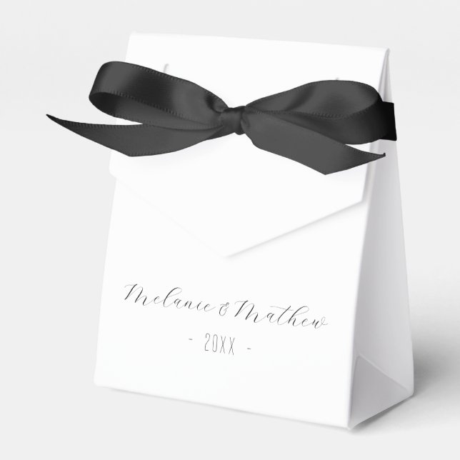 Minimalistische Hochzeit Geschenkschachtel (Vorderseite)