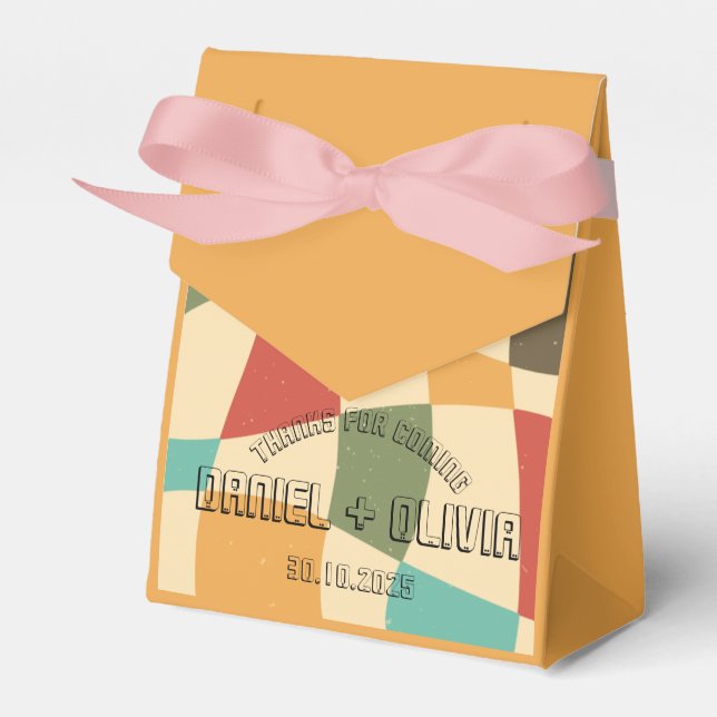 Minimalistische Hochzeit Geschenkschachtel (Vorderseite)