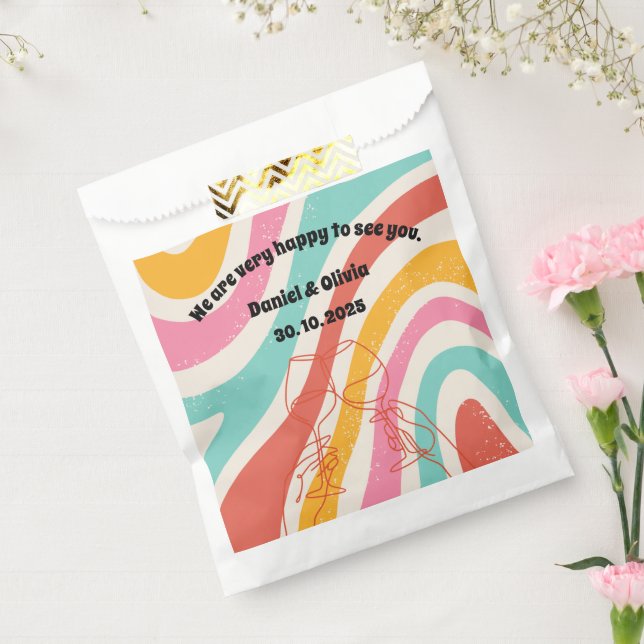 Minimalistische Hochzeit Geschenktütchen (Versiegelt)