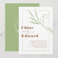 Minimalistische Hochzeit in Beige und Sage Pampas