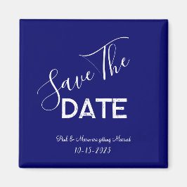 Minimalistische Hochzeit in Blau und Weiß speicher Magnet