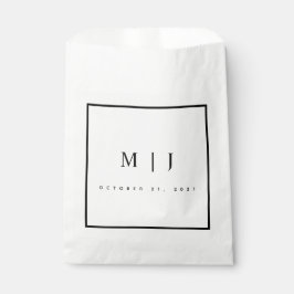 Minimalistische Hochzeit in Schwarz und Weiß Geschenktütchen
