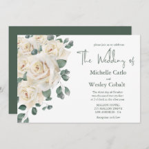 Minimalistische Hochzeit in Weiß und Grün der Rose