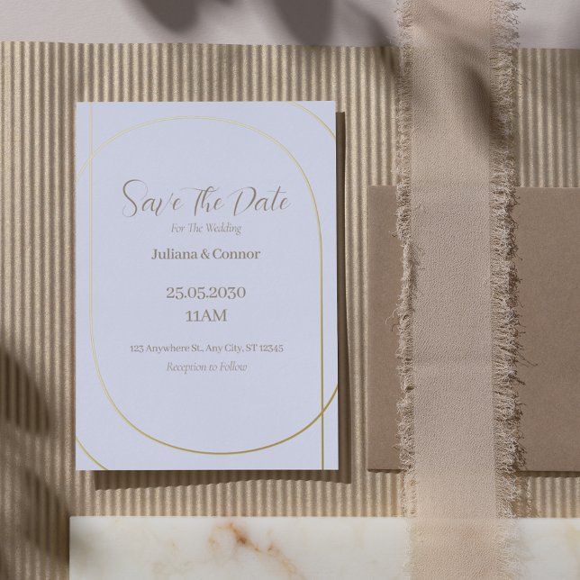 Minimalistische Hochzeit mit Gold Foil Arch Sicher Folieneinladung (Von Creator hochgeladen)