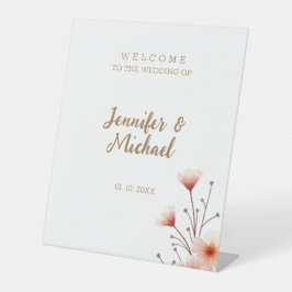 Minimalistische Hochzeit mit moderner Kalligrafie Sockelschild