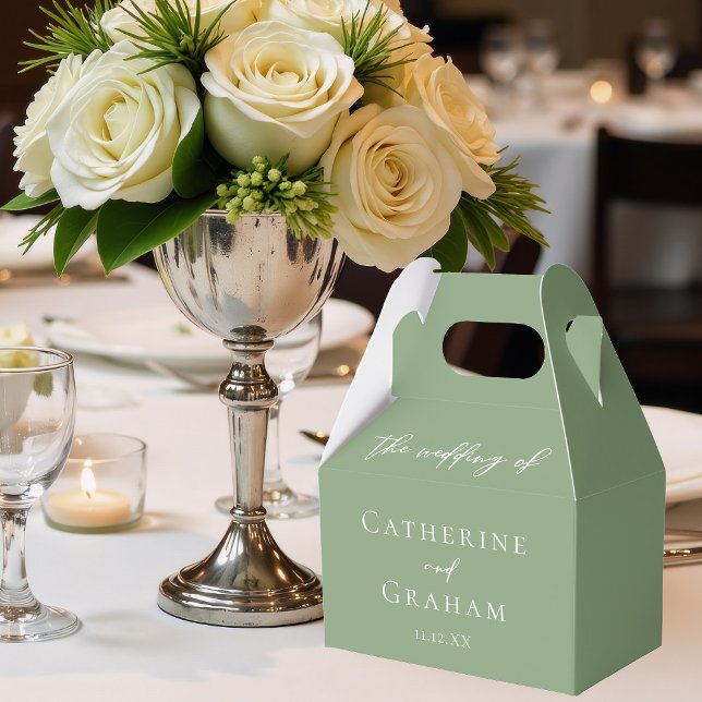 Minimalistische Hochzeit mit weißer Schrift Geschenkschachtel (Von Creator hochgeladen)