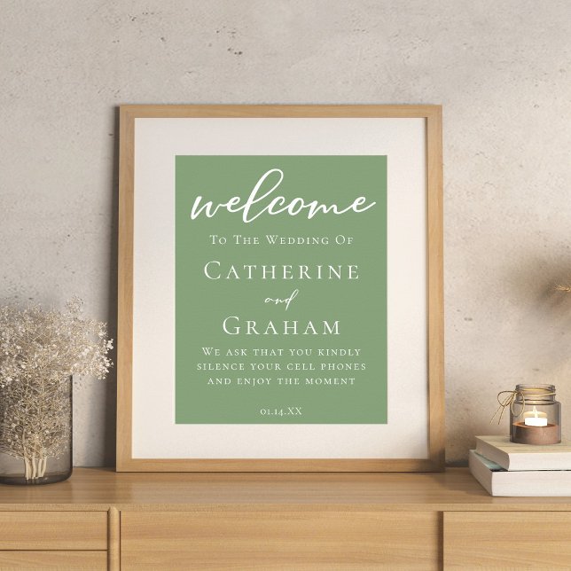 Minimalistische Hochzeit mit weißer Schrift Poster (Von Creator hochgeladen)