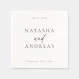 Minimalistische Hochzeit mit zeitgenössischem Chic Serviette