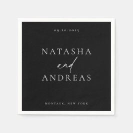 Minimalistische Hochzeit mit zeitgenössischem Chic Serviette