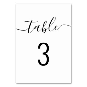 Minimalistische Hochzeit Moderne saubere Kalligr Tischnummer