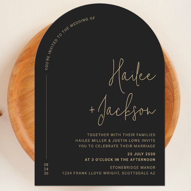 Minimalistische Hochzeit Modernes, schlichtes Desi Einladung (Von Creator hochgeladen)