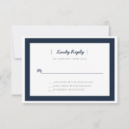 Minimalistische Hochzeit RSVP | ABWEICHUNGEN Karte