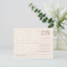 Minimalistische Hochzeit RSVP Card Postcard PEYTON