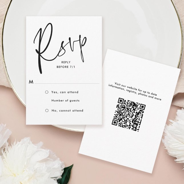 Minimalistische Hochzeit RSVP Karte (Von Creator hochgeladen)