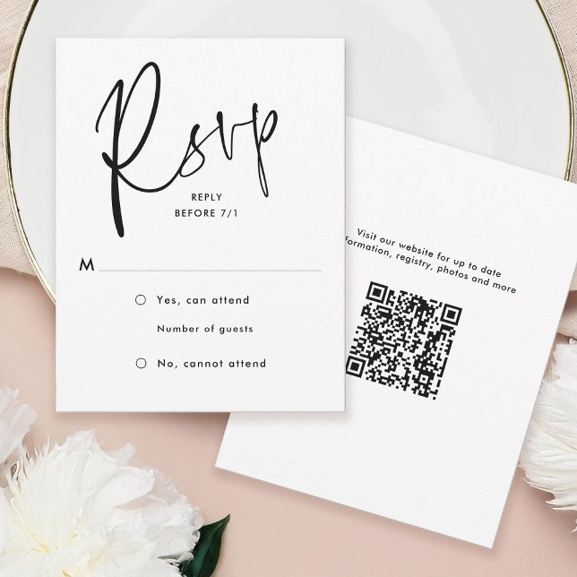 Minimalistische Hochzeit RSVP Karte (Von Creator hochgeladen)