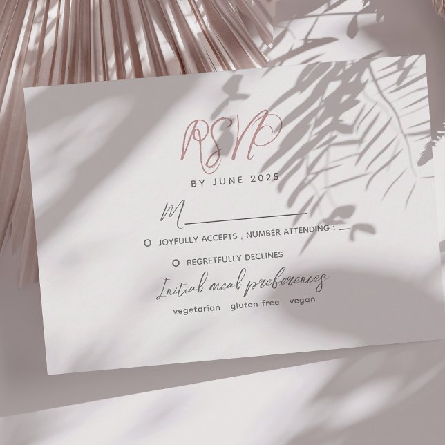 Minimalistische Hochzeit RSVP Karte (Von Creator hochgeladen)