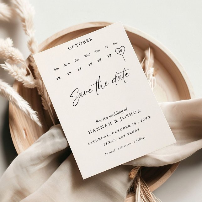 Minimalistische Hochzeit Save The Date (Von Creator hochgeladen)