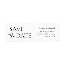 Minimalistische Hochzeit - Save-the-Date-Rücksende