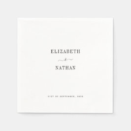 Minimalistische Hochzeit Serviette