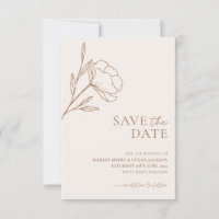 Minimalistische Hochzeit Sichern Sie das Datum bot