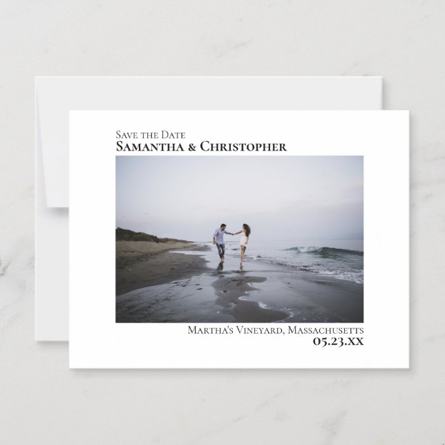 Minimalistische Hochzeit Speichern Sie das horizon Magneteinladung (Vorderseite)