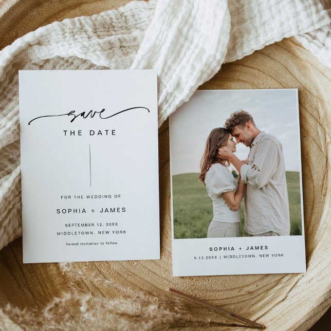 Minimalistische Hochzeit Speichern Sie die Datumsk Einladung (Von Creator hochgeladen)