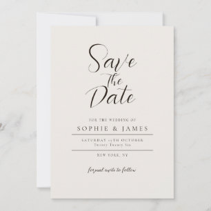 Minimalistische Hochzeit speichert das Datum Einladung