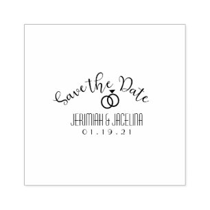 Minimalistische Hochzeit Verlobungsring Save the D Gummistempel