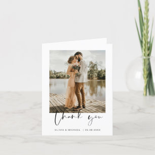Minimalistische Hochzeit Vielen Dank Foto Simple Dankeskarte