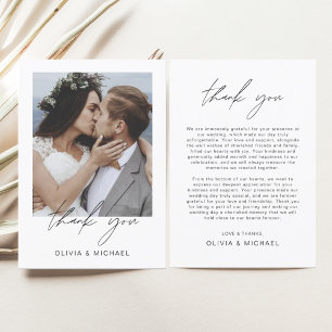 Minimalistische Hochzeit Vielen Dank Foto Simple Dankeskarte