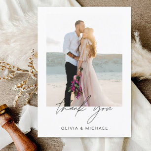 Minimalistische Hochzeit Vielen Dank Foto Simple Dankeskarte