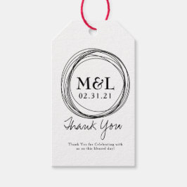 Minimalistische Hochzeit Vielen Dank für Ihr Schwa Geschenkanhänger