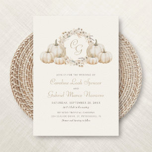 Minimalistische Hochzeit von Autumn Pumpkin Einladung