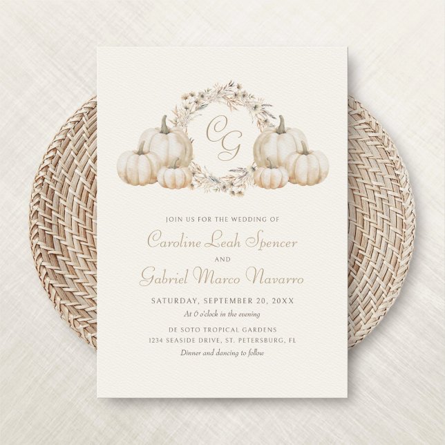 Minimalistische Hochzeit von Autumn Pumpkin Einladung (Von Creator hochgeladen)