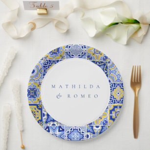 Minimalistische Hochzeit von Elfenbein Pappteller