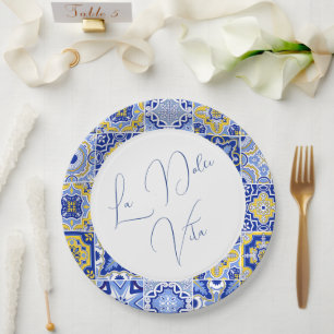 Minimalistische Hochzeit von Elfenbein Pappteller