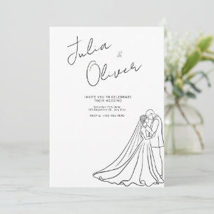 Minimalistische Hochzeit von Hand Save The Date