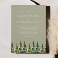 Minimalistische Hochzeit von Pinienbäumen