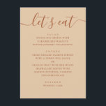 Minimalistische Hochzeit | Warmer Pfirsichsand Mod Menükarte<br><div class="desc">Eine Hochzeits-Speisekarte, die dazu entworfen wurde, Ihre Mahlzeit auf klare und organisierte Weise zu präsentieren. Das Layout hält jeden Gang leicht verständlich, sodass die Gäste schnell sehen können, was serviert wird. Es ist einfach, strukturiert und funktioniert sowohl für plattierte Abendessen als auch für kuratierte Menüs gut. Der warme Pfirsichsandton fügt...</div>