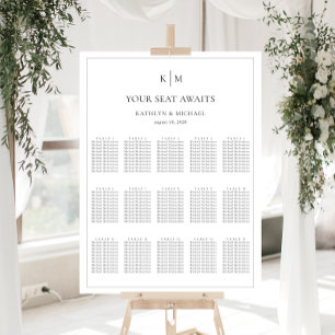 Minimalistische Hochzeiten mit 15 Tischplätzen Poster