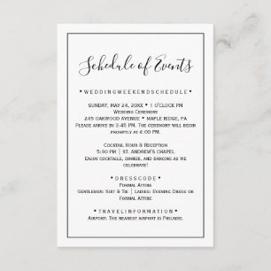 Minimalistische Hochzeitkarte Begleitkarte