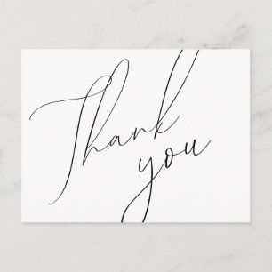 Minimalistische Hochzeits-Dankeschön-Karte mit Skr Postkarte