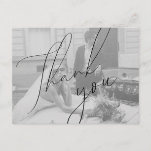 Minimalistische Hochzeits-Dankeskarten-Skizze Postkarte