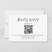 Minimalistische Hochzeits-Einladungskarte RSVP